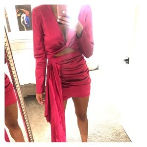 Vegas Vegas Vegas! Shiny hot pink dress